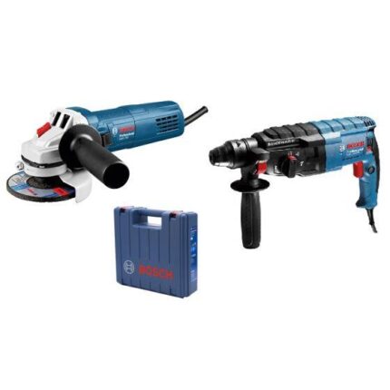 شنيور وصاروخ صنفرة بوش، Bosch Set of Rotary Hammer with Angle Grinder