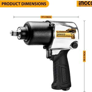 INGCO Air Impact Wrench 1/2" Drive (AIW12562)دريل هواء 1/2 610nm