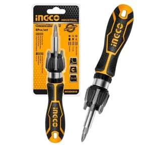 Ingco AKISD0808 Screwdriver Setمفك كاوتشة 8قطع