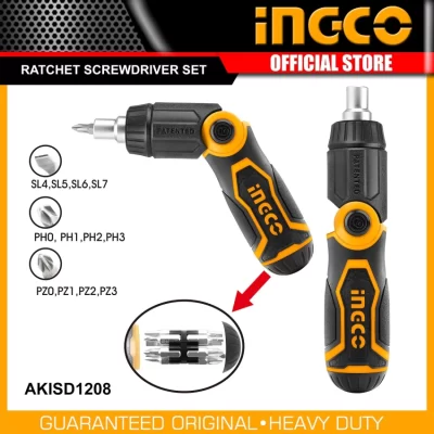 INGCO TOOLS MASTER AKISD1208 Ratchet Screwdriver Set (Pack of 13) 13-in-1 Ratchet Screwdriver set|Home tools|Mechanical|Building tools|Industrial Tools|Power Tools Ratchet Screwdriver Set  (Pack of 13)مفك متعدد 13*1