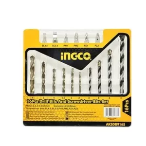 "Drill Bit & Setscrewdriver Bit 16pcs Setطقم بنط )حدادى+شنيور+لقم ربط(16قطعة"