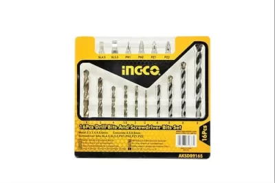 "Drill Bit & Setscrewdriver Bit 16pcs Setطقم بنط )حدادى+شنيور+لقم ربط(16قطعة"