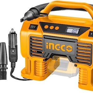 Ingco CACLI2002 Lithium-ion Cordless Air Compressor 20V, 11barكمبروسر سيارة 20فولت بدون بطارية