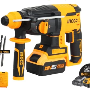 Ingco CRHLI202287 20V Cordless Li-Ion Rotary Hammer 20Vهلتى شحن 26م 20فولت2+بطارية 4امبير سوبر سليكت