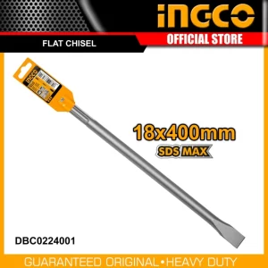 Ingco DBC0224001 SDS MAX Flat Chisel 18X400mmاجنة هلتى ماكس 18*400م فالت