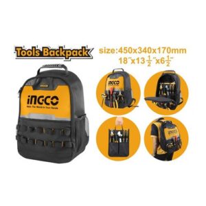 INGCO Electrician Tool Backpack with Hand Tool Bag, Professional Water-proof Multifunctional Tool Bag HBP0101شنطة عدة ظهر