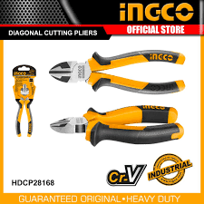 "Ingco hdcp28168 diagonal cutting pliers - 6 inchesقصافة 6"" 2لون CRVخدمة شاقة"