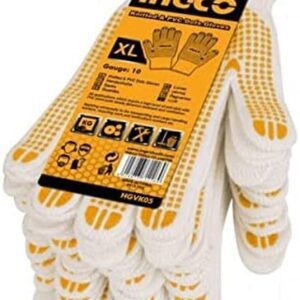 Ingco HGVK05 Knitted & PVC Dots Gloves 10"جوانتى محبب