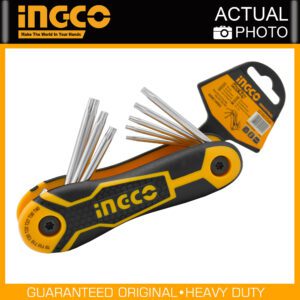 "Ingco HHK14083 Torx Key Set, 8 Pieceطقم النكية مطوة نجمة crv"