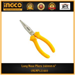 Ingco 6 inch Carbon Steel Long Nose Plier, HLNP12160بنسة بوز 6"1لون سليكت