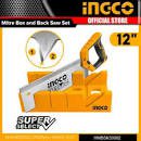 INGCO MITER BOX AND BACK SAW SET 12" INCH 11TPI MITRE BOX LAGARI SET TOOL HMBSK30082 •BUILDMATE• HT2سراق ظهر12" بحامل سوبر سليكت