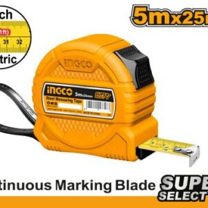 "Ingco HSMT39525-1 Measuring Tape, 5 m x 25 mm Sizeمتربالستيك 5*25م سليكت"