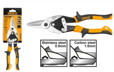 "Ingco HTSN0110S Aviation Snip Straight 10""مقص صاج صاج سوستة 10"""