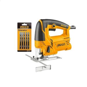 Ingco JS57028 JS57028 Jig Saw with 3 Blades and Variable Speeds- Yellow and Black (1 Set)اركت 570وات