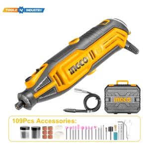 "Ingco Mg13328 Mini Grinder 130 Watt With 110 Pcs Accessoriesمينى كرافت متعدد 130وات سرعات"