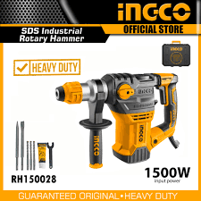 "Ingco RH-150028 Rotary Hammer (1500W)هلتى 1500وات جسم بالستيك"