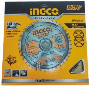 "INGCO Lame de scie TCT 235mm pour scie circulaire CS2358 - TSB1235252طقم سالح خشابي 9.25"" 40سن 2قطعة سوبر سليكت"