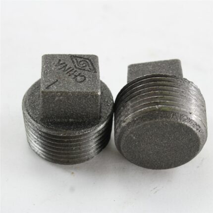Threaded Malleable BLK Plug-4"