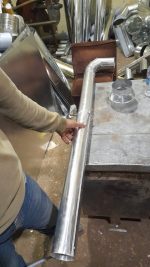 ⁦Air Vent Aluminum 1050 1mm OD 80mm   <p/> هواية الومنيوم 1050 قطر 80مم سمك 1مم 1450mm⁩ - الصورة ⁦2⁩