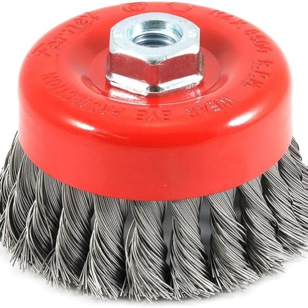فرشة سلك معدن مجدولة ٤ بوصة <p>    Rotary Steel Wire Brush 4 inch