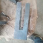 ⁦special steel support square 7.5  mm wall 2 mm L 20 cm<p> حامل حديد مربع مخصوص 7.5 سمك 2مم طول 20سم⁩ - الصورة ⁦2⁩