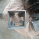 ⁦special steel support square 7.5  mm wall 2 mm L 20 cm<p> حامل حديد مربع مخصوص 7.5 سمك 2مم طول 20سم⁩ - الصورة ⁦4⁩
