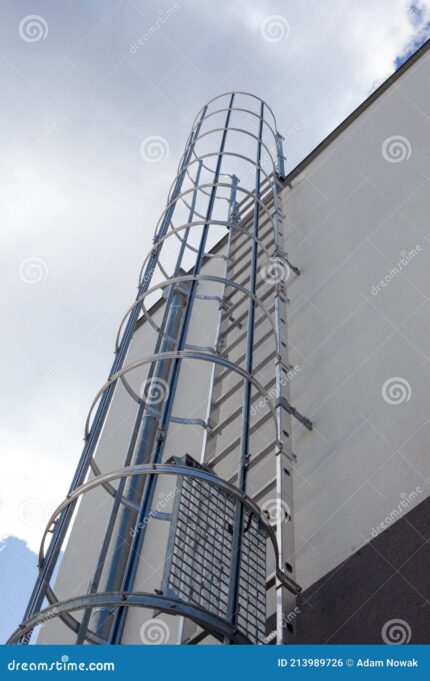 Steel safty ladder  <p/>سلم بحاري حديد