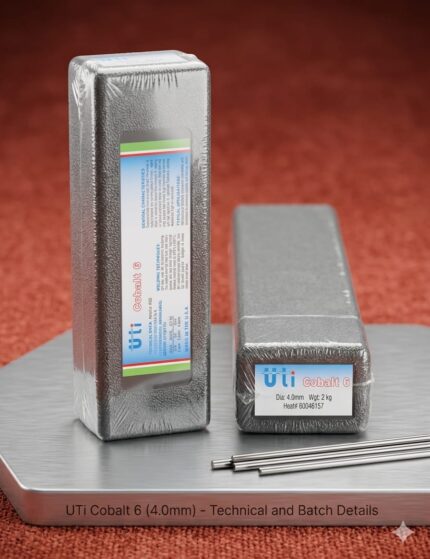 باكو سلك لحام كهرباء كوبلت 6  2 كيلو قطر 4مم  - Cobalt 6  Hardfacing Welding Electrode 4 MM